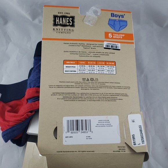 Hanes Boys Briefs L - Picture 3 of 3